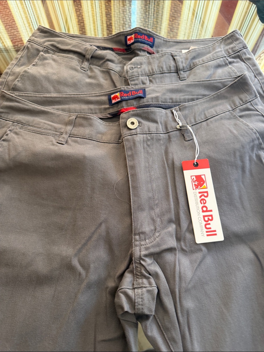 RED BULL Men's Gray Casual Chino Pants